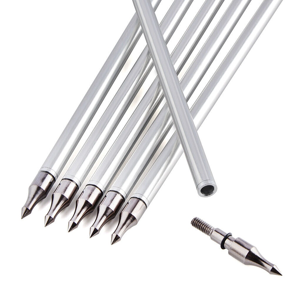 Aluminum Arrows  30"  SP500 4" Feathers Archery Hunting Practice