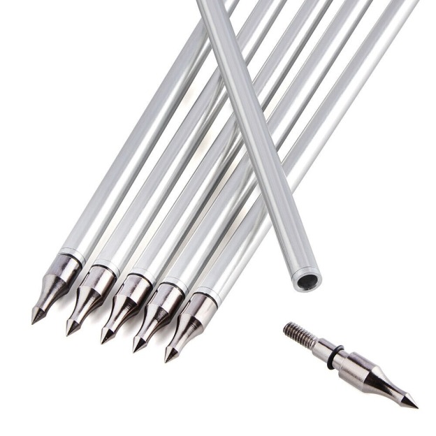 Aluminum Arrows  30"  SP500 4" Feathers Archery Hunting Practice