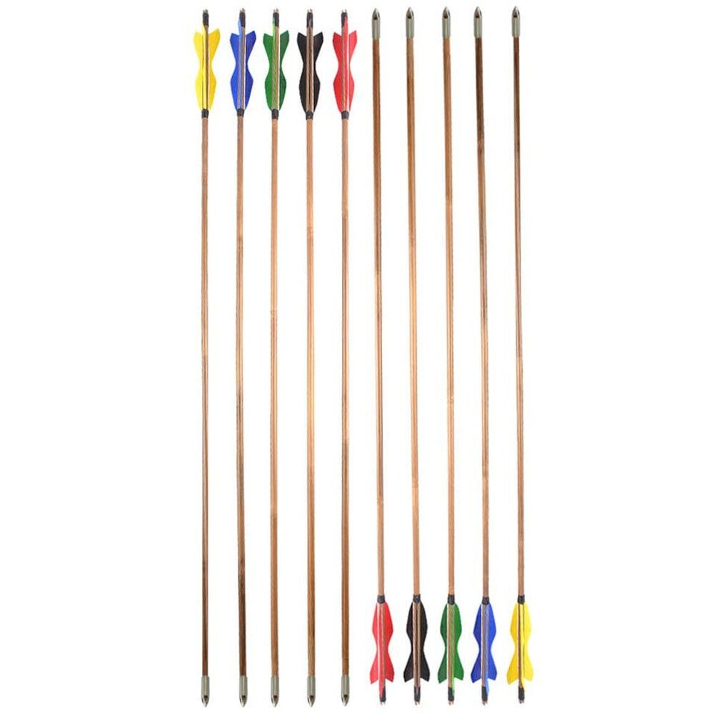 Bamboo Arrows 33" Turkey Feather Traditional Archery Hunting