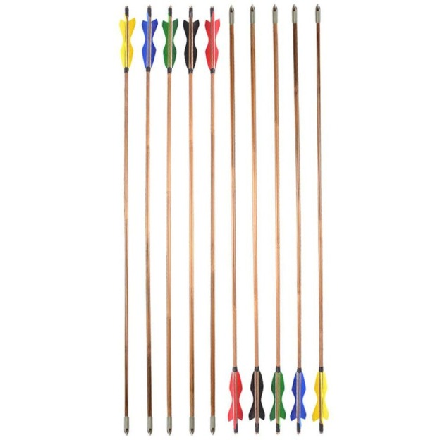 Bamboo Arrows 33" Turkey Feather Traditional Archery Hunting