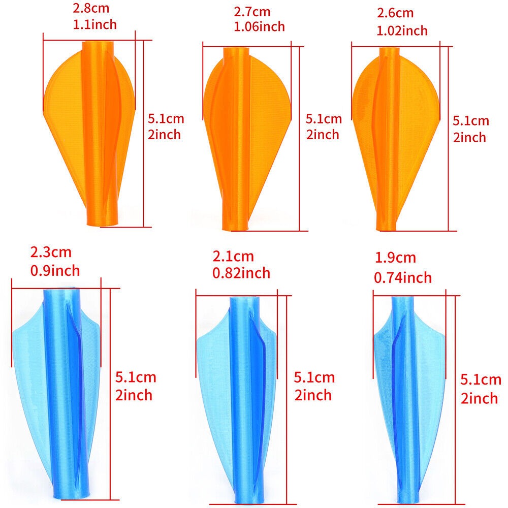 Archery Arrow Vanes One-Piece Fletches Conjoined 1.75"