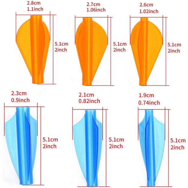 Archery Arrow Vanes One-Piece Fletches Conjoined 1.75"
