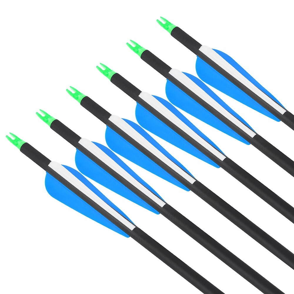 Carbon Arrows SP500 Vanes 30" Recurve Compound Bow Target Hunting