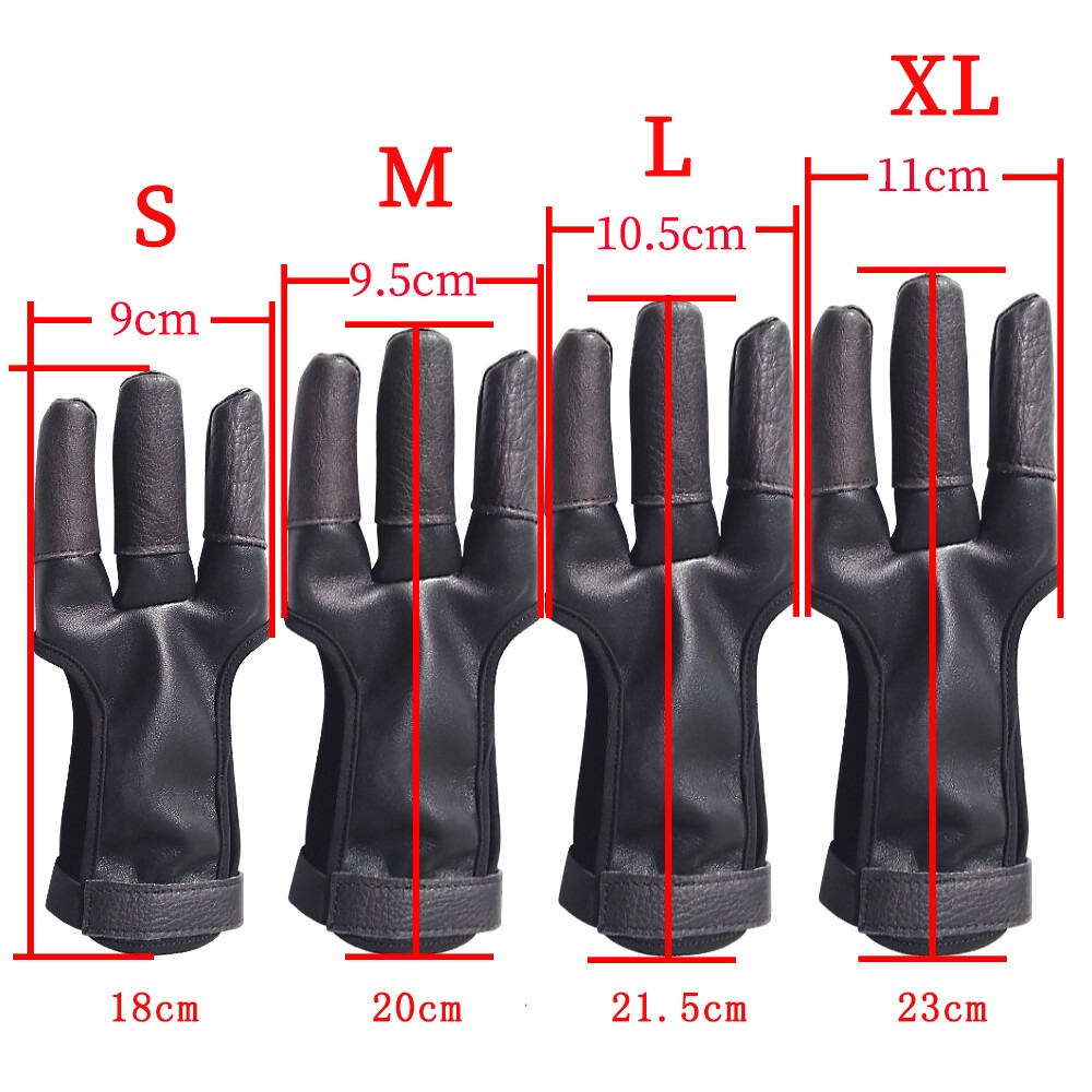 Premium Archery 3-Finger Glove  Cow Leather Adjustable LH RH