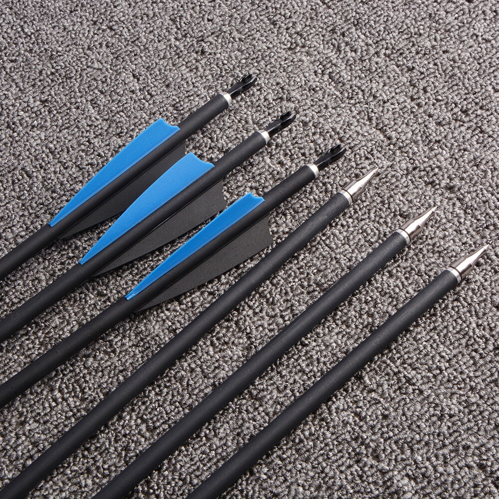 500 Spine Carbon Arrows Hunting & Target Practice (12-Pack)