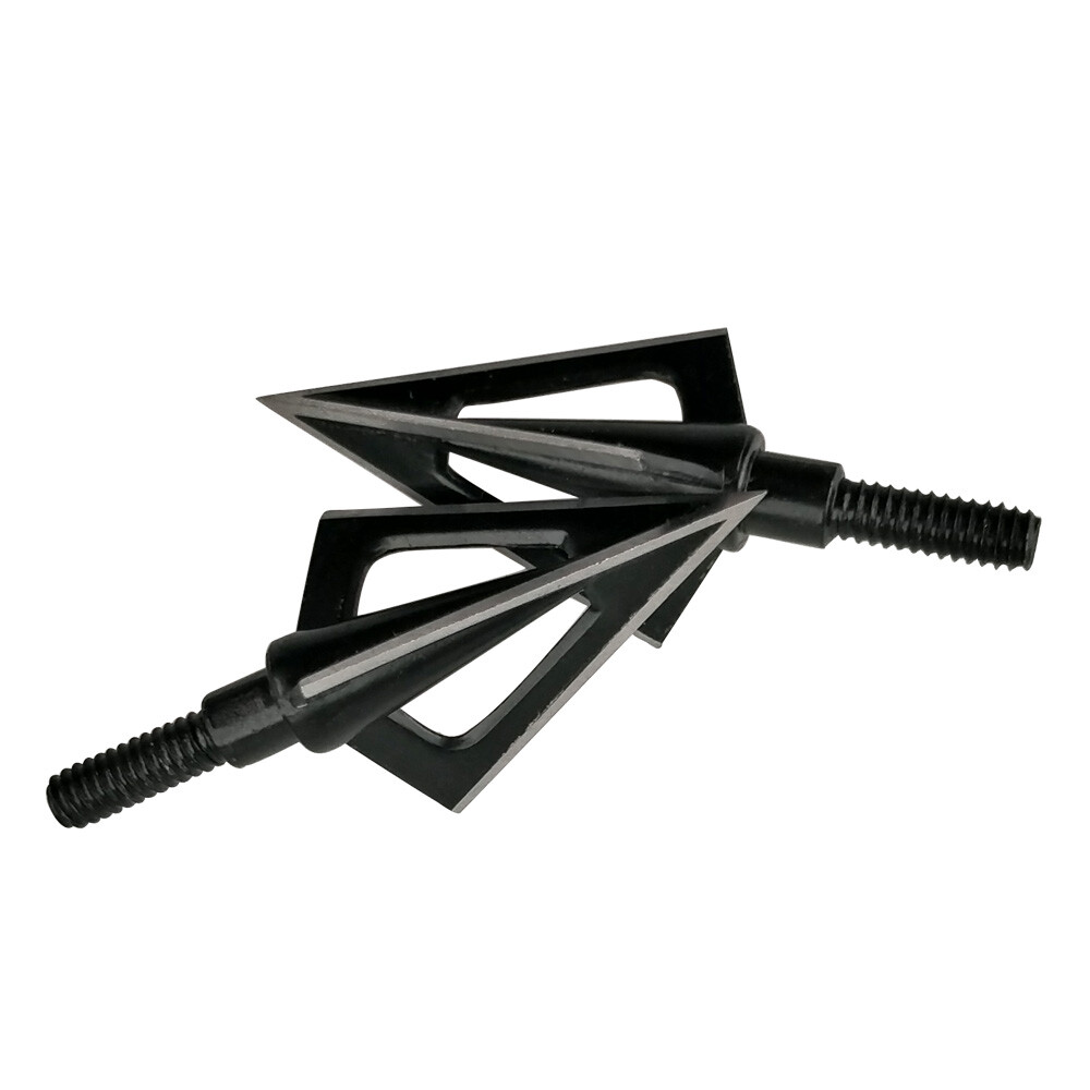 3-Blade Hunting Broadheads 100 Grain Arrow Tips Triple-Blade