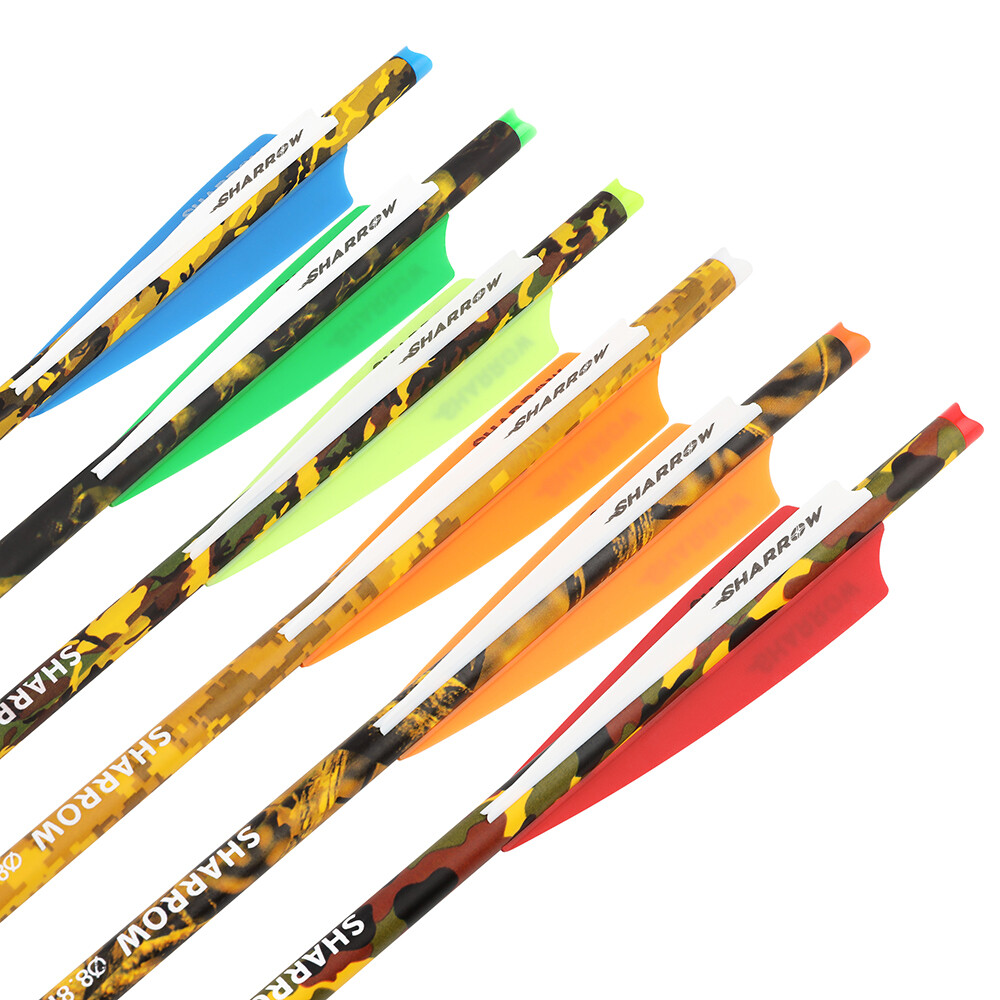 Camo Crossbow Bolts Mixed Carbon Fiber Hunting Arrows 16"-22" 12pcs