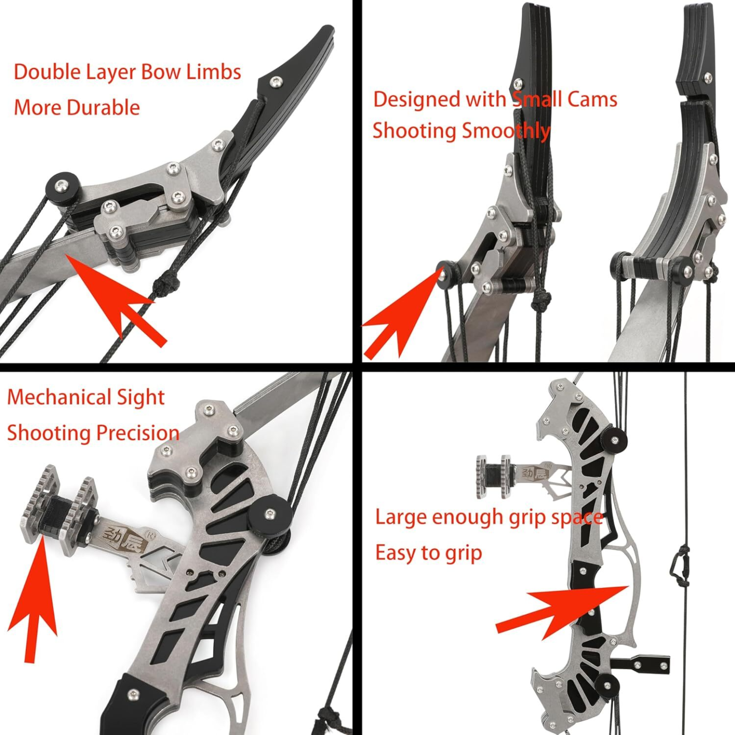 16" Mini Compound Bow Arrow Set Desktop Archery 16lb Power