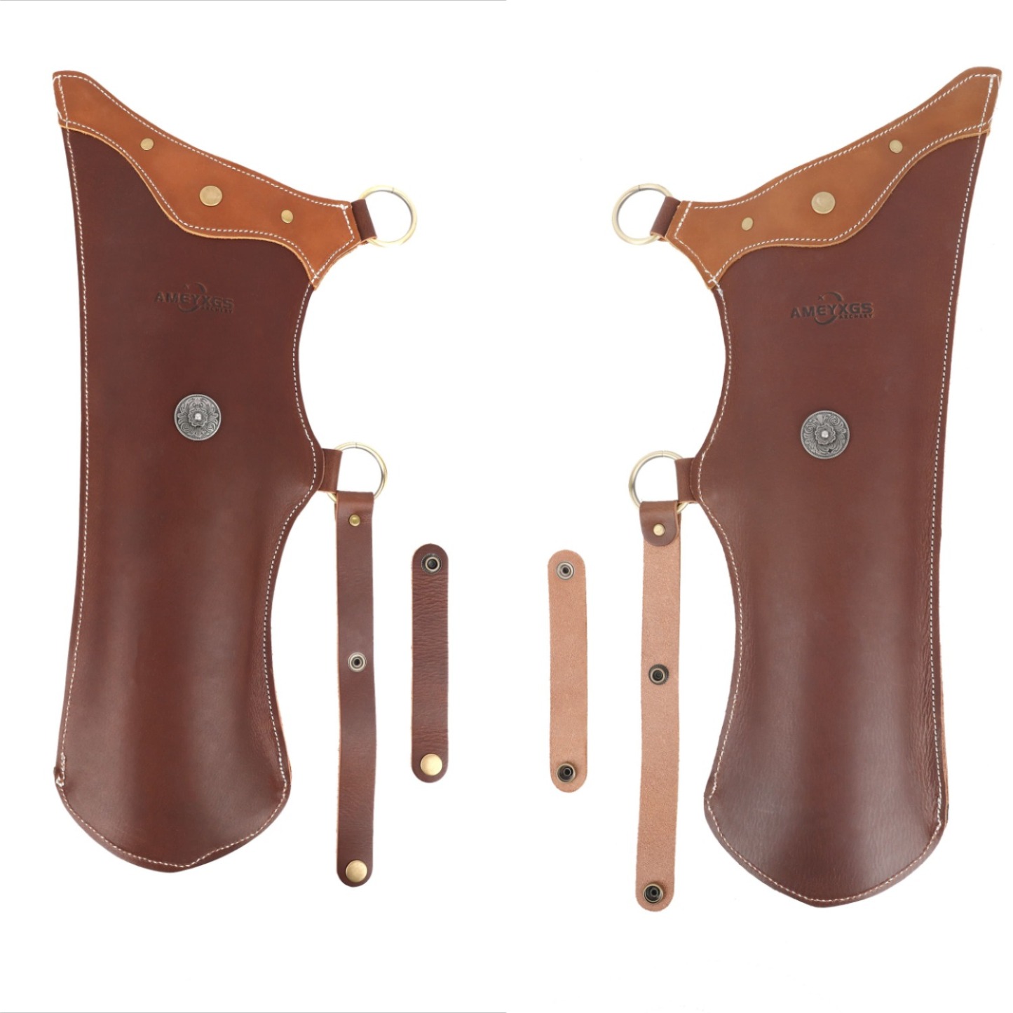 Waist-mounted traditional bow quiver with shoulder strap