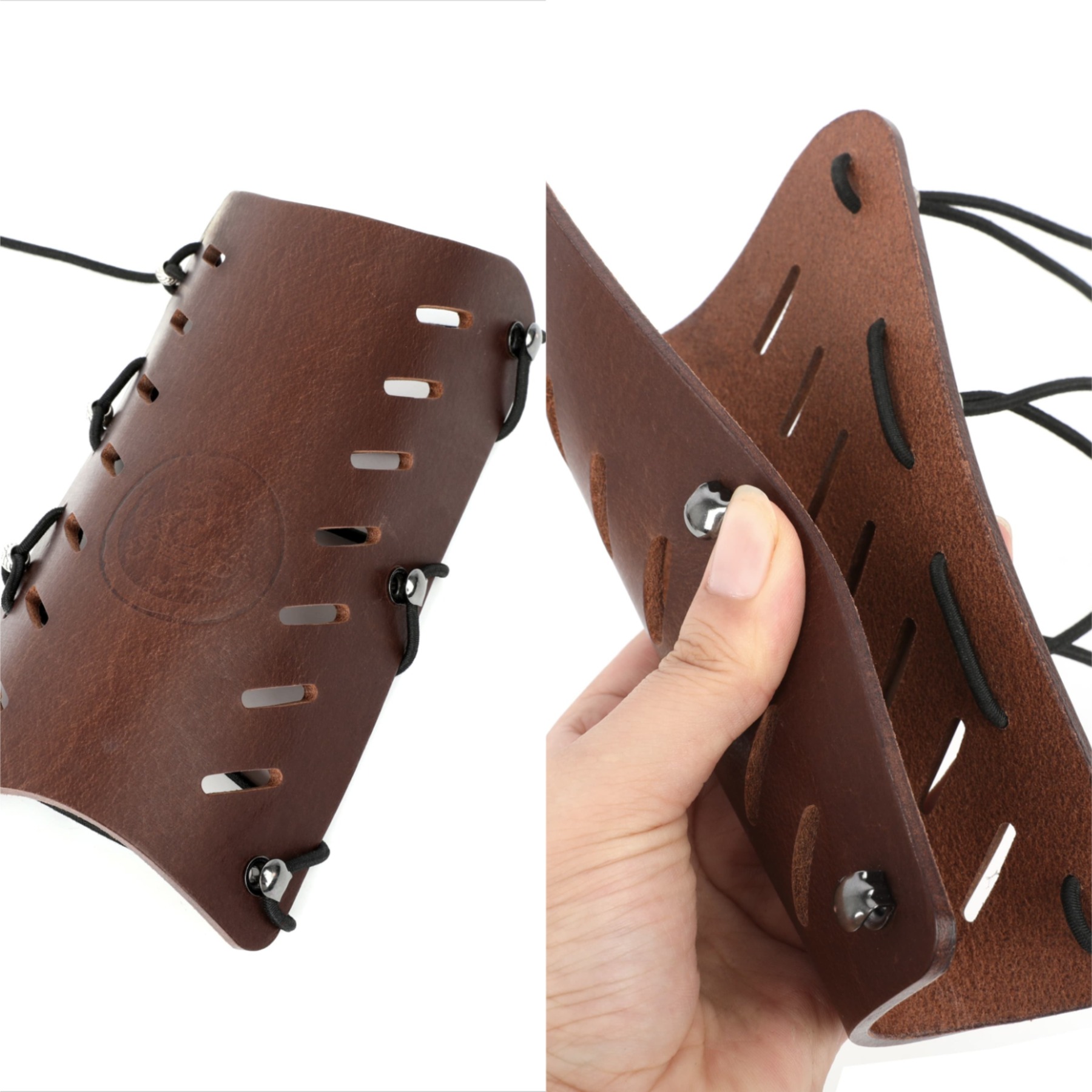 Traditional Cowhide Archery Armguard Adjustable