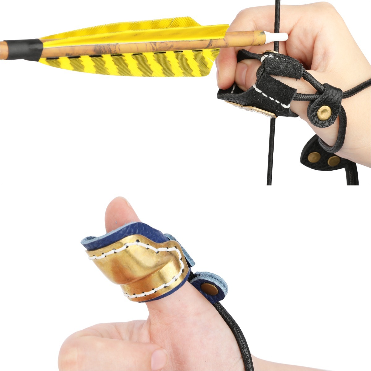 Archery Thumb Ring Brass Finger Guard Traditional Bow