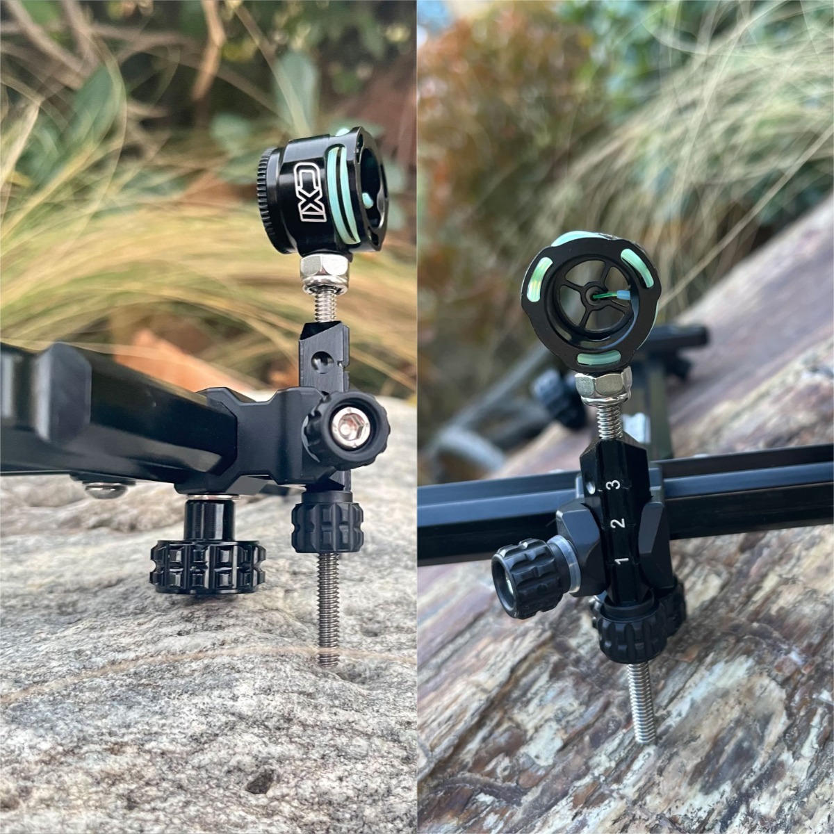 Recurve Bow Sight 0.019" Fiber Optic Pin Aluminum Alloy CNC