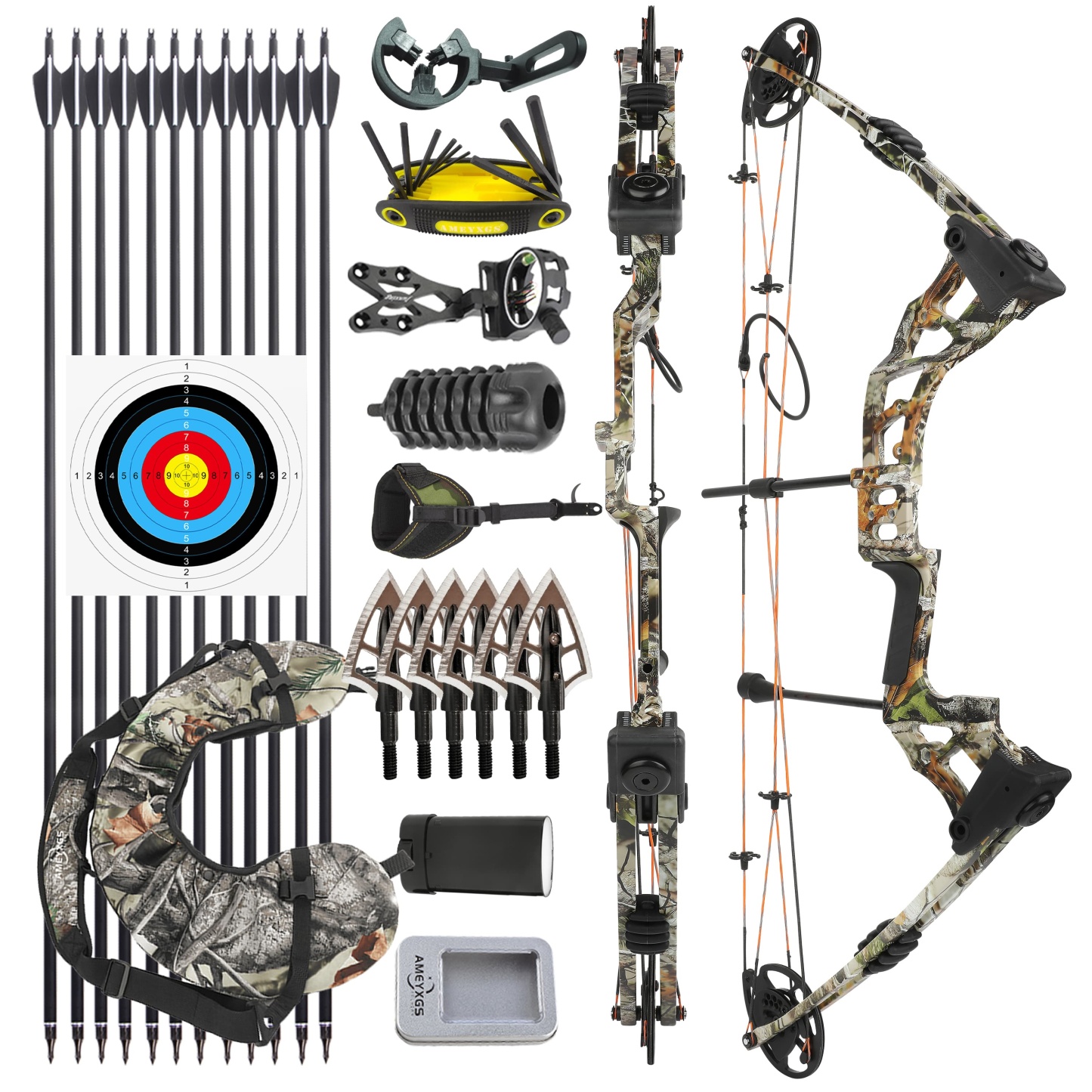 JUNXING M121A Compound Bow Professional Hunting Bow Kit 0-70 lbs