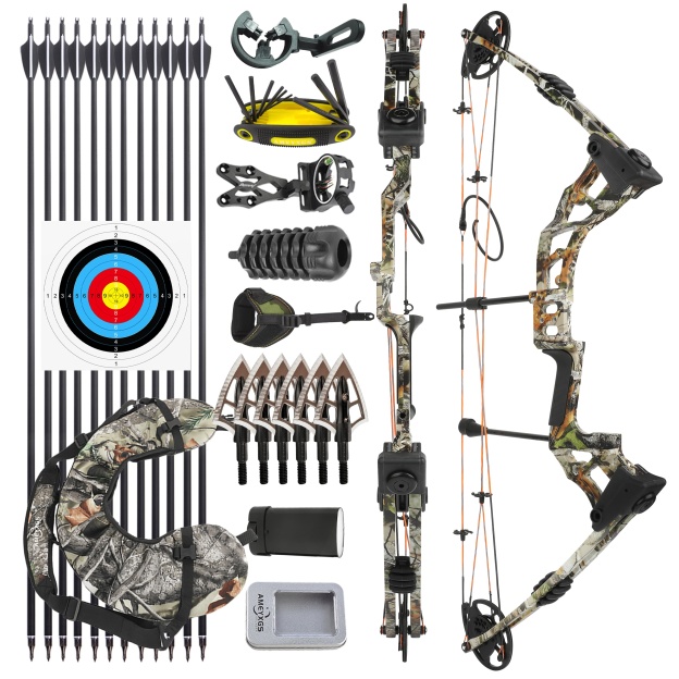JUNXING M121A Compound Bow Professional Hunting Bow Kit 0-70 lbs