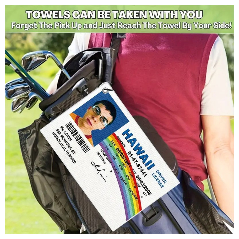Golf Cleaning Towel High Polyester Printed Bags Golfers Wiping Clubs