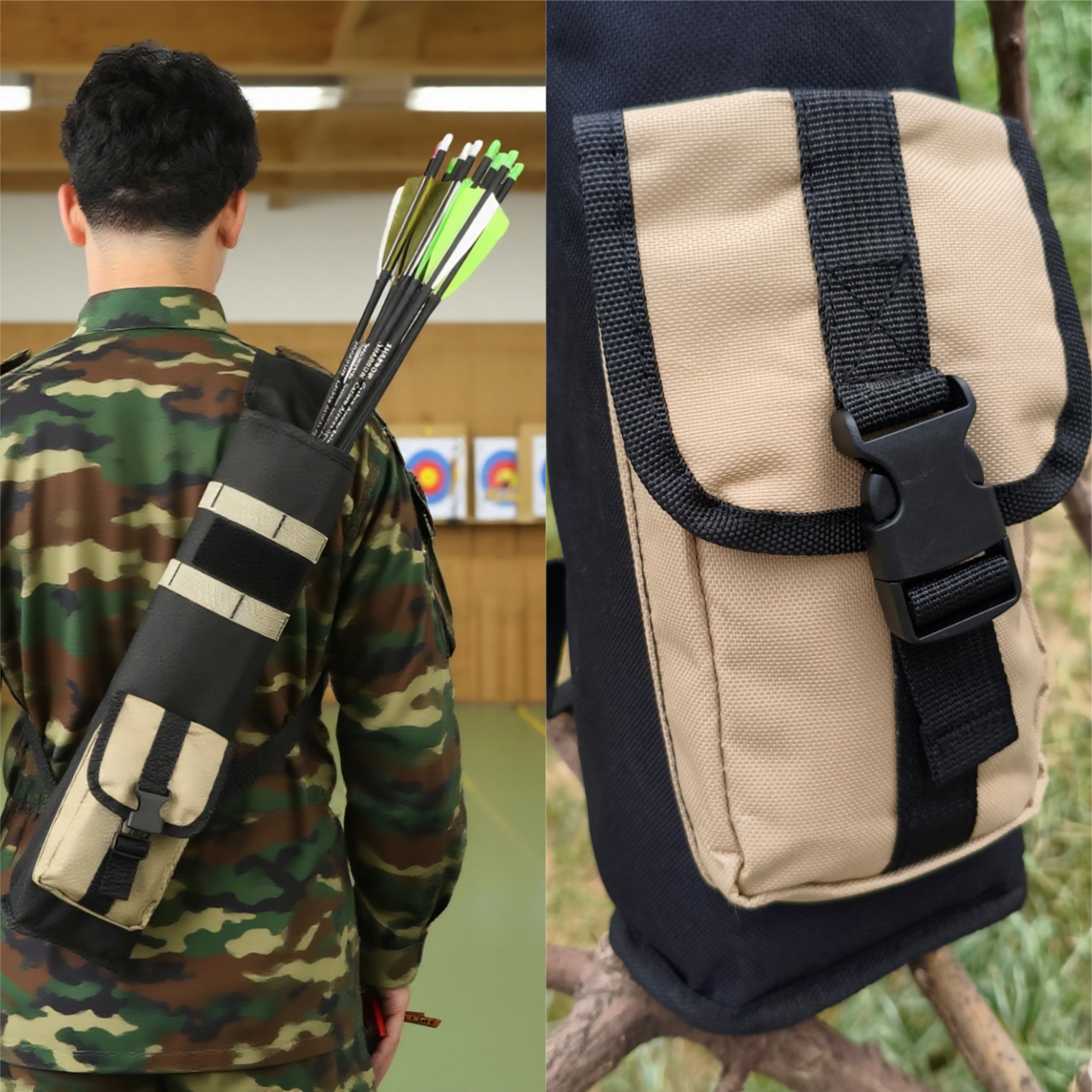 Tactical Arrow Quiver High-Capacity Bowhunting & Target