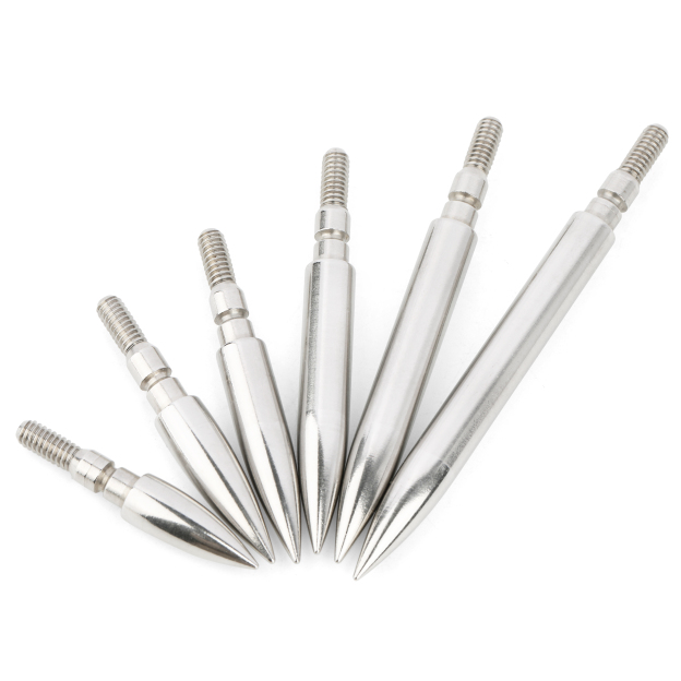 Archery Field Points Steel Arrow Tips 100-200gr Target Arrowhead 24X