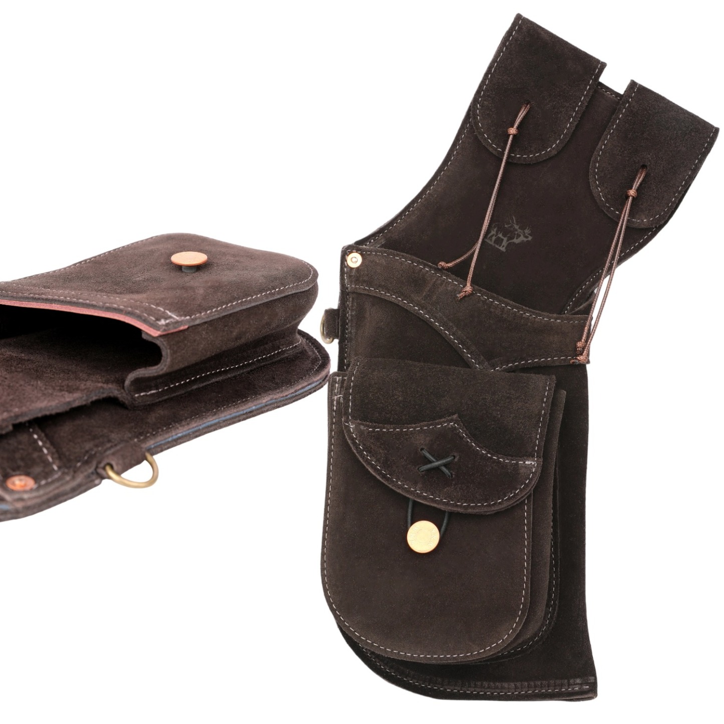 Leather Field Quiver Cowhide Arrow Holder for Traditional Archers