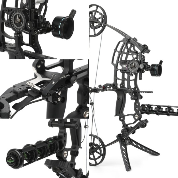 Junxing M109ka Dual-Use Compound Bow 27'' Hunting Steel Ball Arrows