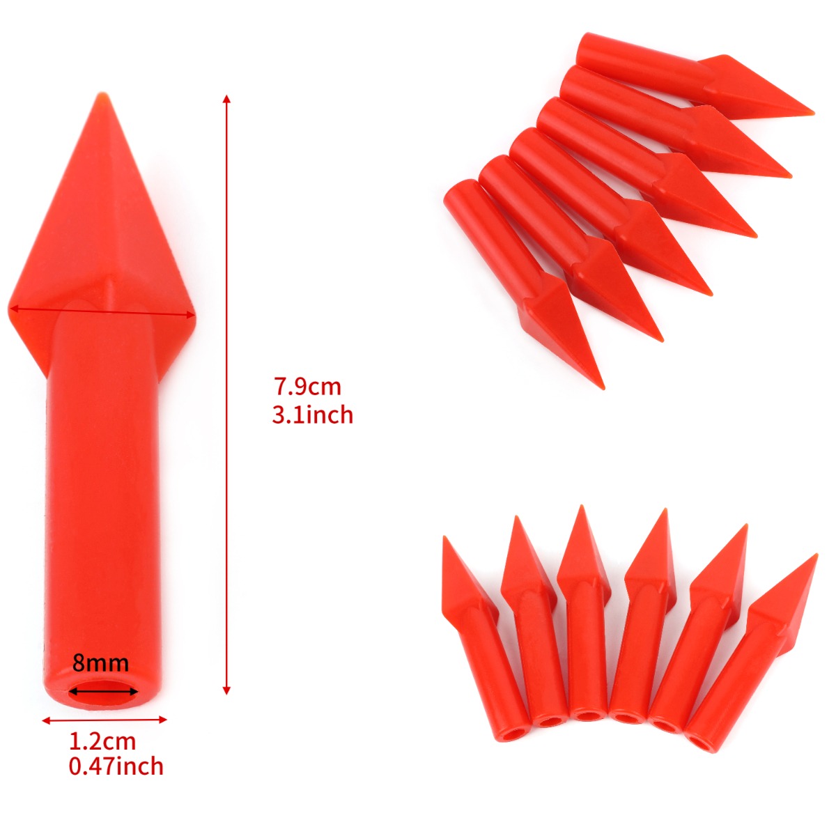 Arrowhead Soft Archery Tips OD 8mm Target Practice