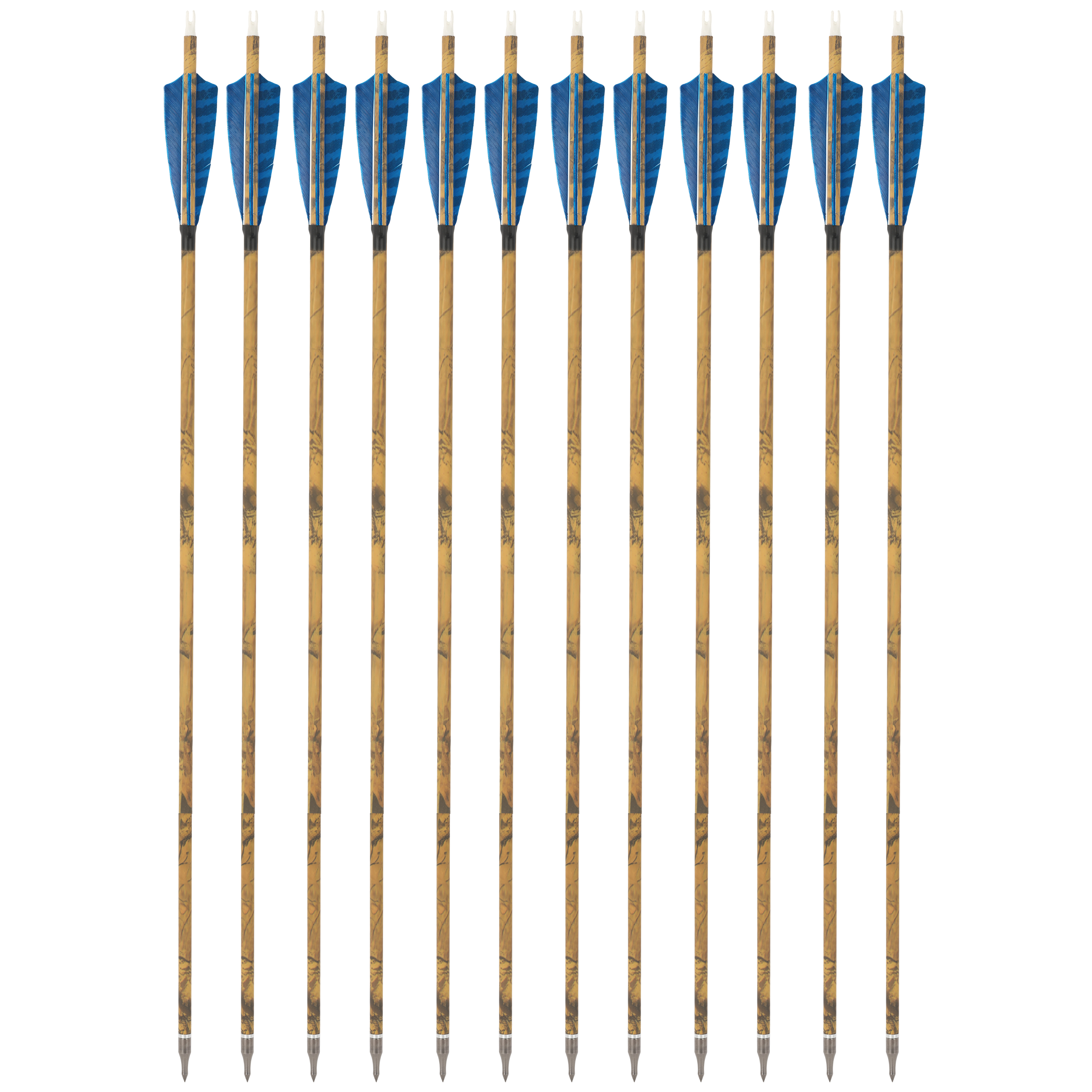 12pcs Carbon Mix Arrows 500 Spine, 31" Target Practice & Hunting