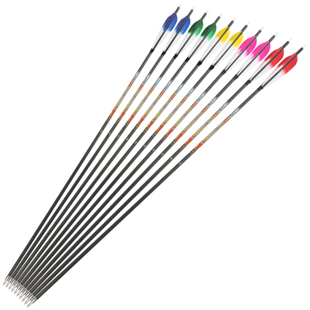 Pure Carbon Archery Arrows turkey feather 31" Recurve and Compound Bow