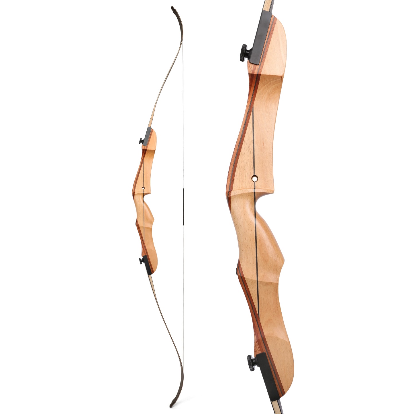 Takedown Recurve Bow 66" 14-24lbs for Target Hunting Practice