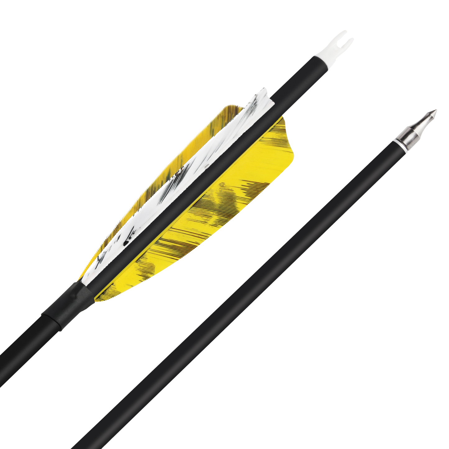 Hunting Practice Arrow Natural Feather Carbon Spine 500