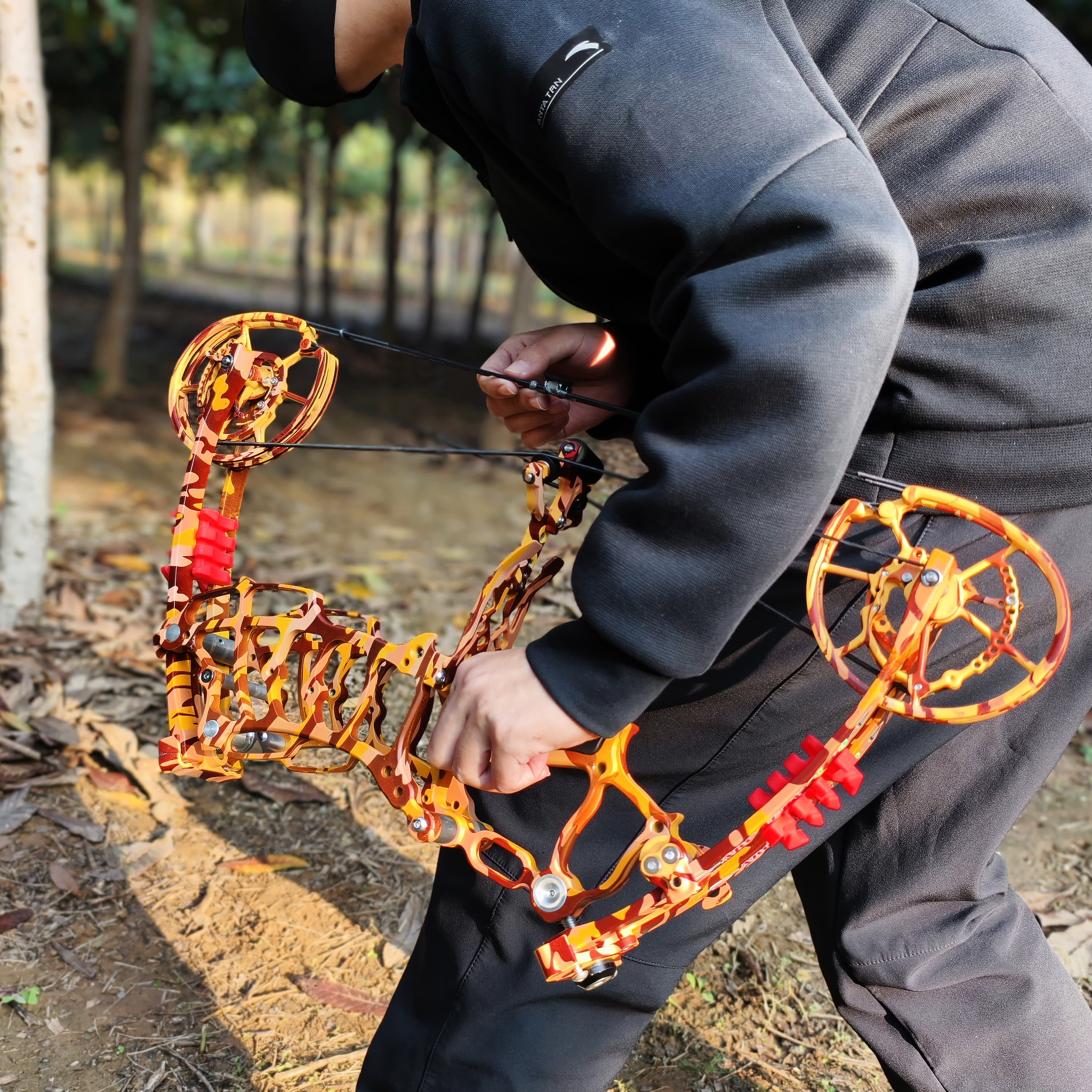 Dual-Use Compound Bow Set 19" Shoots Arrows Steel Balls Bow RH LH