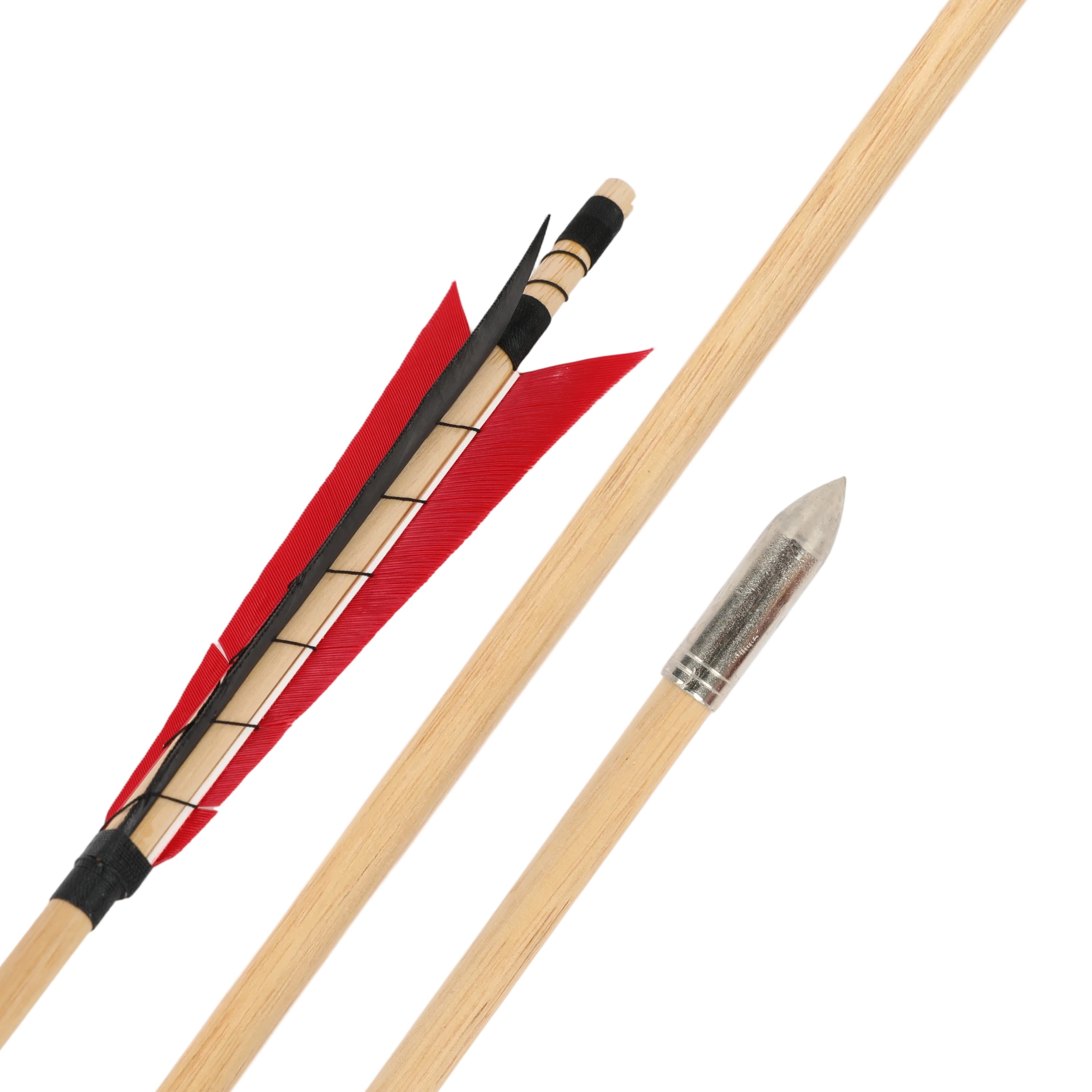 32" Wooden Arrows 5" Turkey Feathers Traditional Longbow Archery