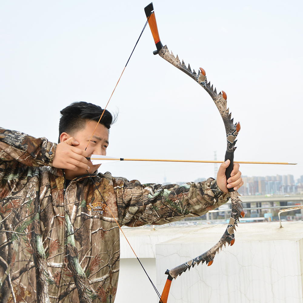 Archery Recurve Bow Kit  35/45/55lbs Wooden Takedown Hunting Split Bow