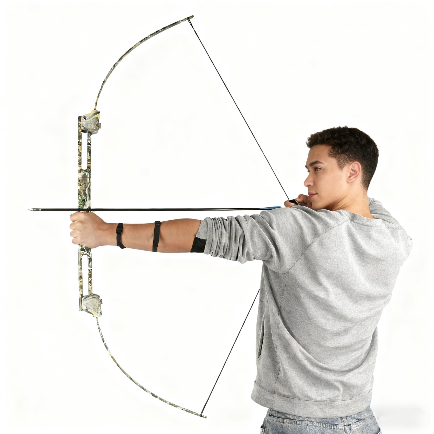 58" Folding Bow  35lbs Recurve Bow RH/LH Archery Hunting Outdoor 