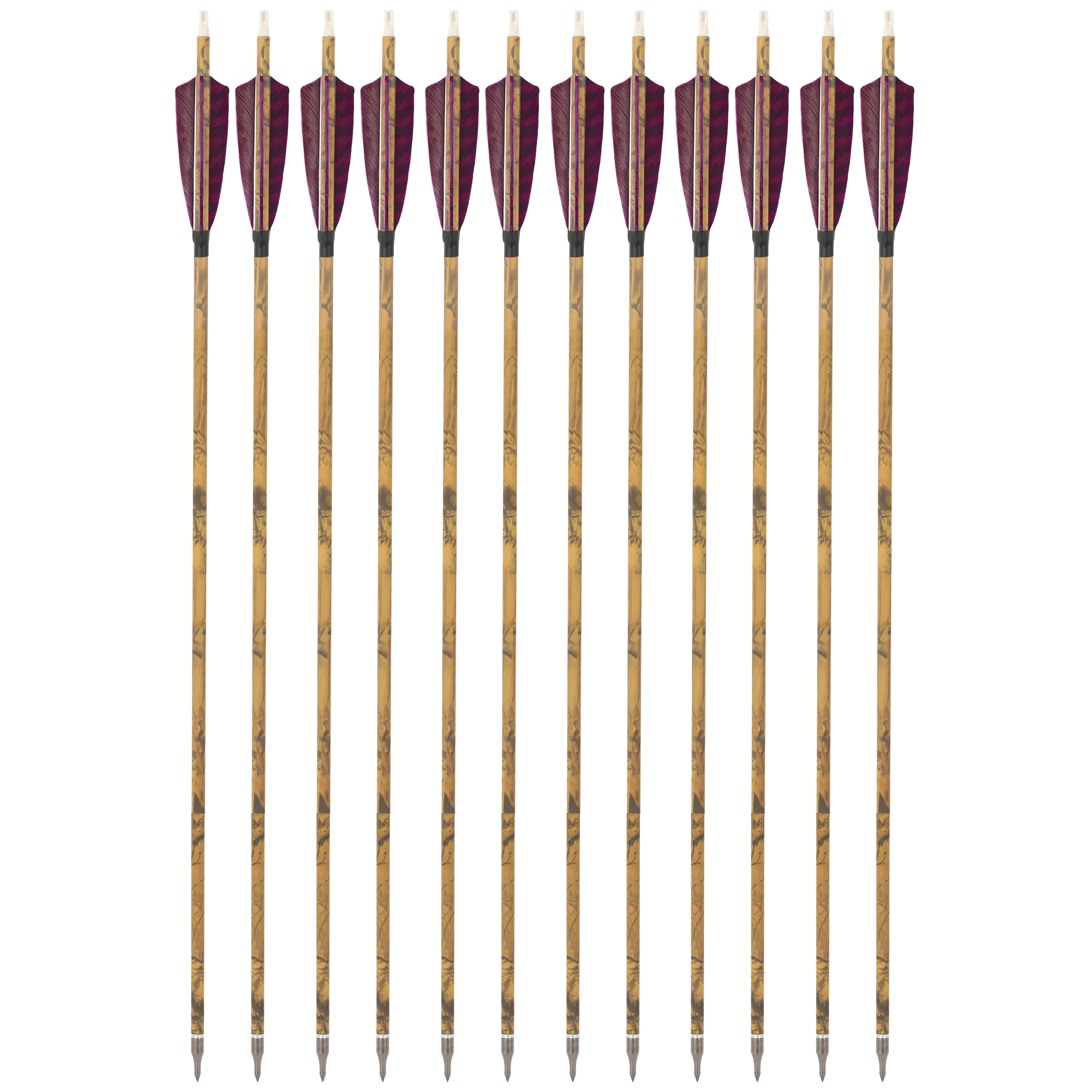 12pcs Carbon Mix Arrows 500 Spine, 31" Target Practice & Hunting