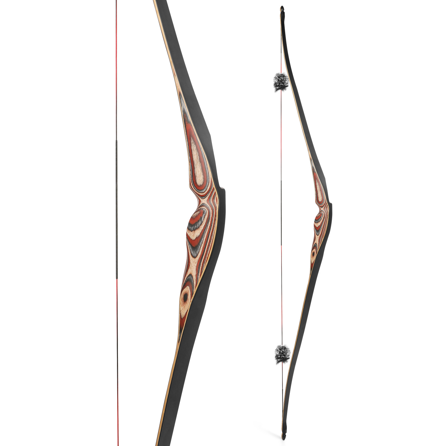 Traditional Triangle Longbow Bamboo Core 20-55lbs LH RH