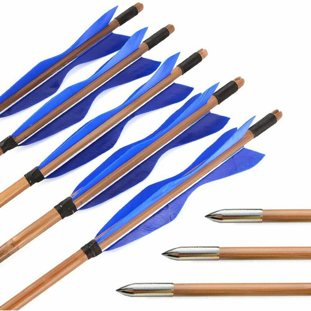 Bamboo Arrows 33" Turkey Feather Traditional Archery Hunting