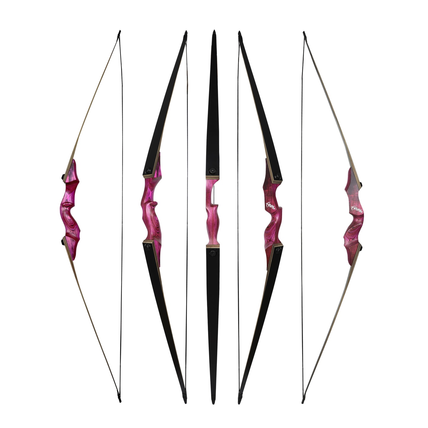 Black Hunter Longbow Recurve Bow and Arrows Set Hunting LH RH