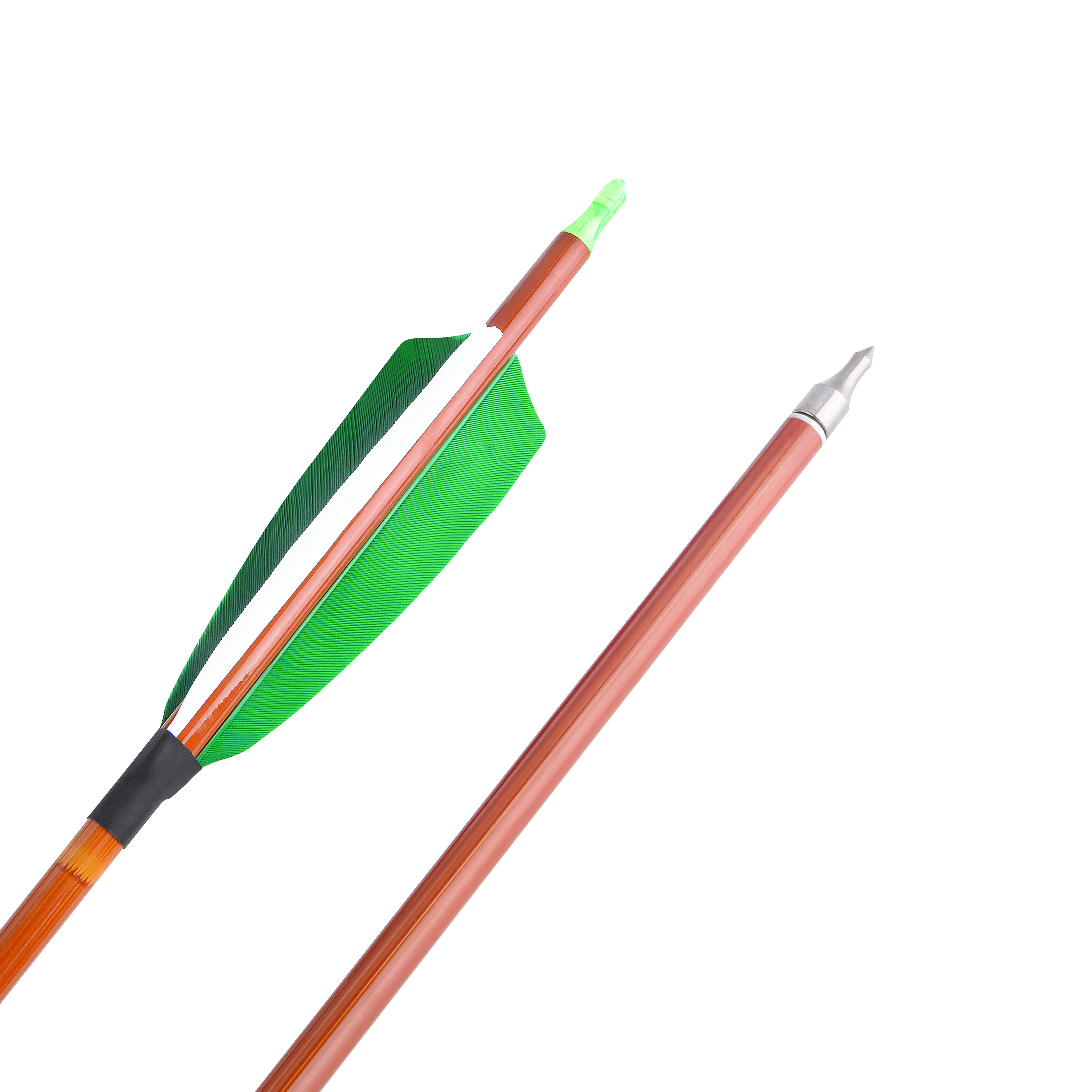 Carbon Feather Fletched Arrow 30"  Spine 500 Archery Bow Hunting