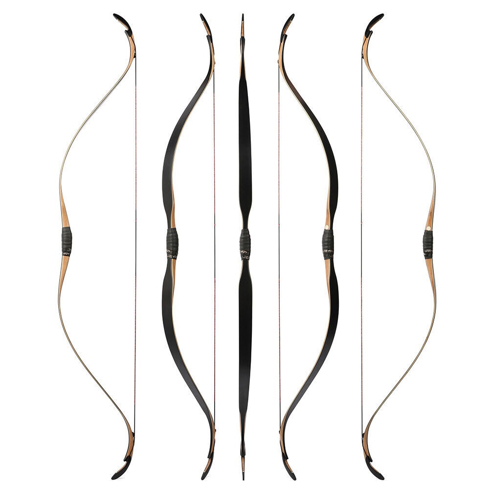 56" Traditional Recurve Archery Horse Bow Wood Hunting Target Shooting