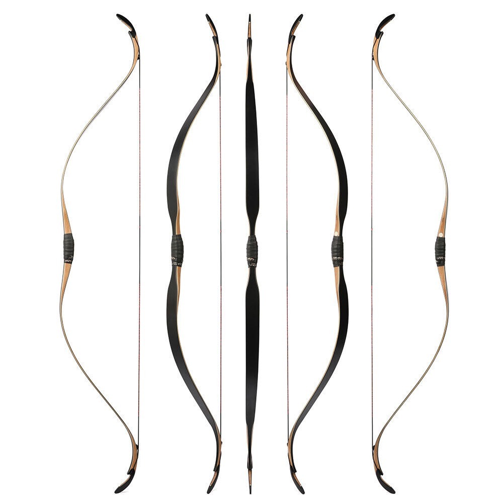 56" Traditional Recurve Archery Horse Bow Wood Hunting Target Shooting