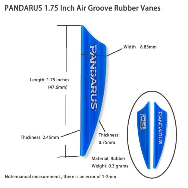 PANDARUS air groove arrow vanes for reduced wind resistance