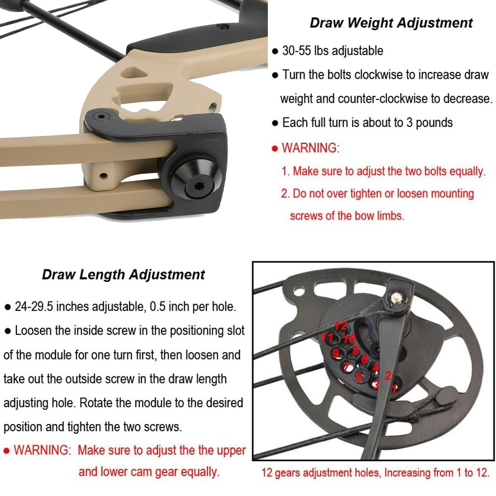 JUNXING M131 Compound Bow Hunting & Fishing Set LH RH