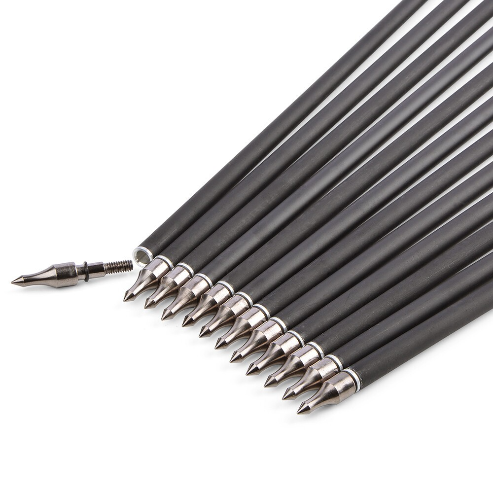 Archery Mixed Carbon Arrow 500 Spine Hunting & Target 28"/30"/31"