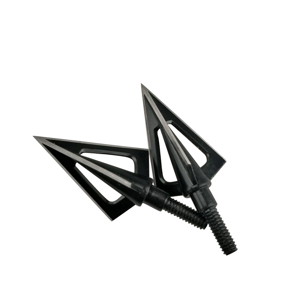 3-Blade Hunting Broadheads 100 Grain Arrow Tips Triple-Blade