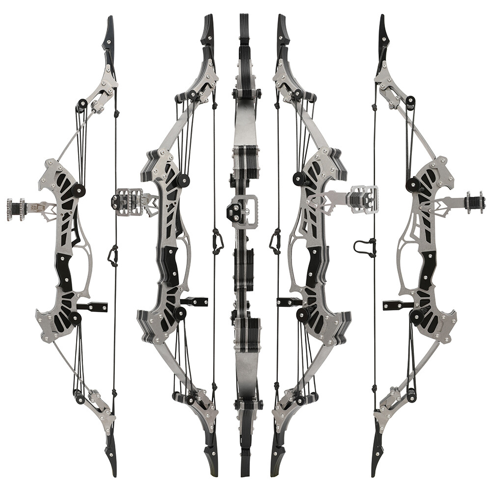 16" Mini Compound Bow Arrow Set Desktop Archery 16lb Power