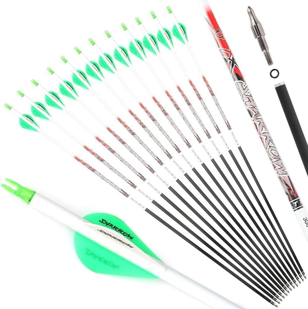 32 inch Pure Carbon Arrows ID6.2 SP300-800 Recurve Bow Compound Bow 
