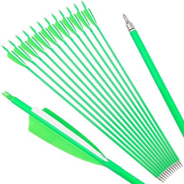 12pcs Archery Carbon Arrows 30" SP500 SP600 Feathers  Hunting Target