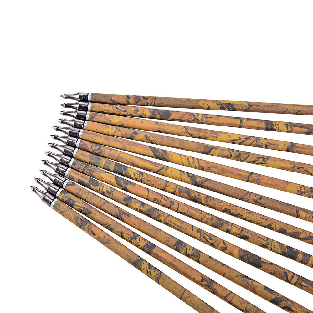 30'' Fletched Carbon Arrows Spine 500 Turkey Feathers Archery Hunting