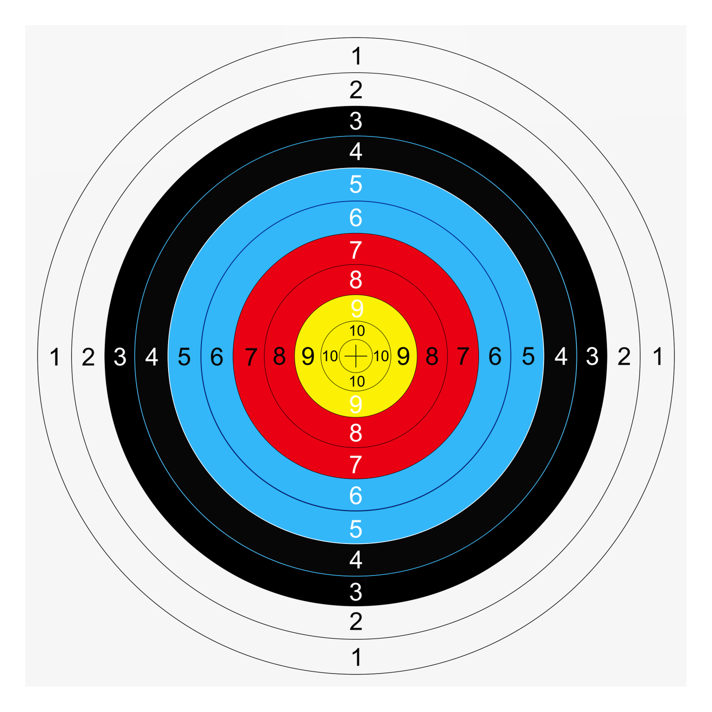Paper Target Faces 17" 40cm 10 Rings Archery Target Practice