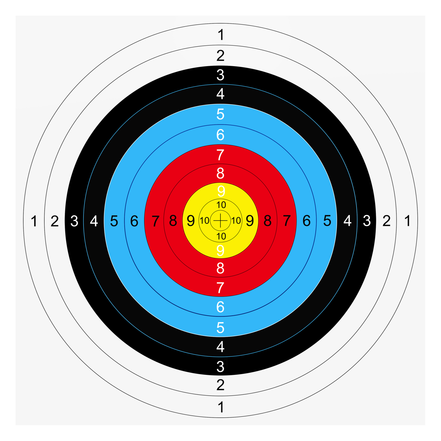 Paper Target Faces 17" 40cm 10 Rings Archery Target Practice