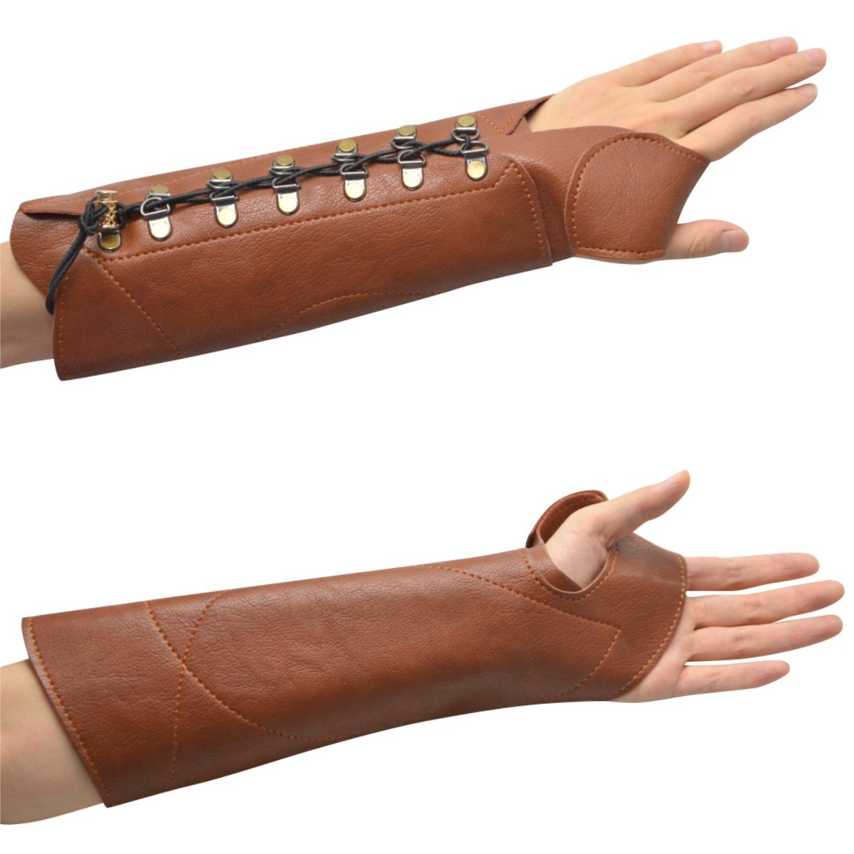 Breathable archery arm guard with adjustable buckle